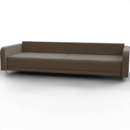 Sofa 2seat modern cubic rounded upholstered