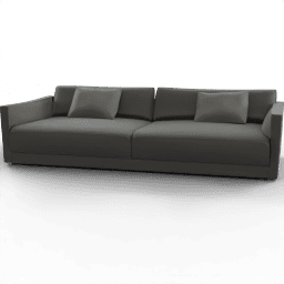 Sofa 3seat modern long upholstered