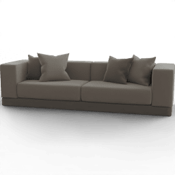 Sofa 3seat modern two color