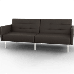 Sofa Futon bed buttonless tufting