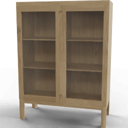 Bookshelf 2door glass minimalistic