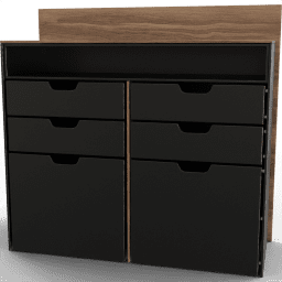 Dresser Imik 3 drawers double