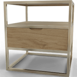 Nightstand Brass frame nightstand