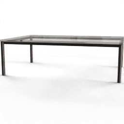 Table Coffee metal glass rectangular A