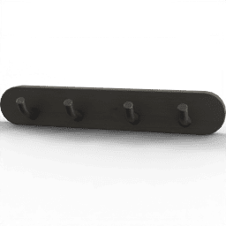 Towel hanger 4hooks rounded