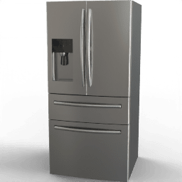 Fridge American brushed dispenser