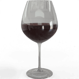 Drinkware Glass wine red wide filled
