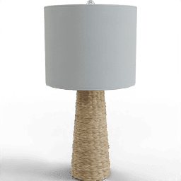 Lamp Standing table rattan cone
