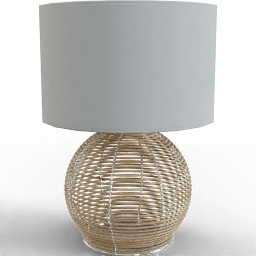 Lamp Standing table rattan sphere