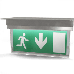 Sign Exit ceiling infographic A