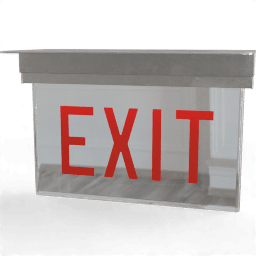 Sign Exit ceiling text A