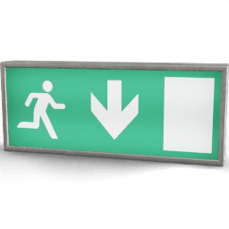 Sign Exit wall infographic B