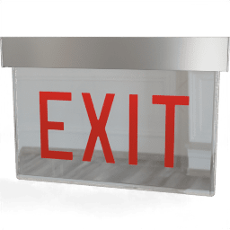 Sign Exit wall text A
