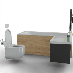 Bathroom Full small bathtub