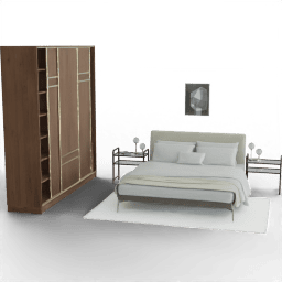 Bedroom Queen bed fitted wardrobe