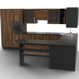 Kitchen Kara L shape bar