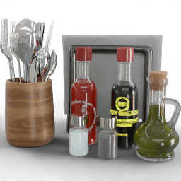 Setting Table set cutlery spices