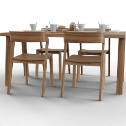 Table Dining 4seat simple wooden