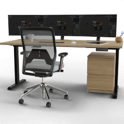 Office Desk station 3 screen
