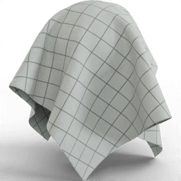 Fabric Bedding pattern grid white