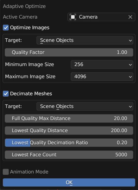 adaptive optimize options