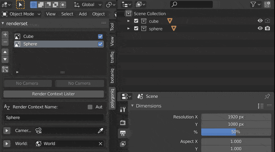 render context visibility
