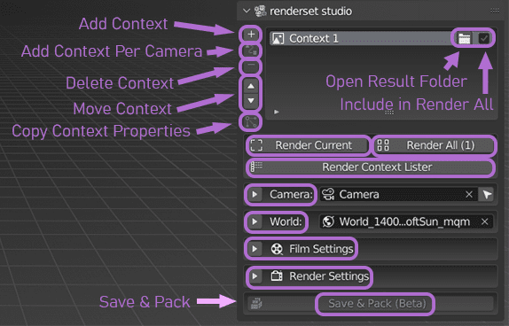 renderset panel