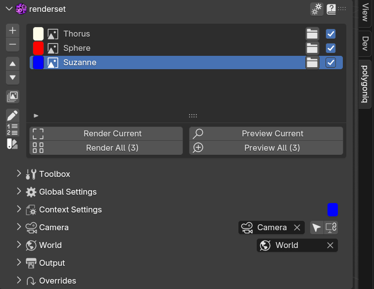 Panel Overview UI
