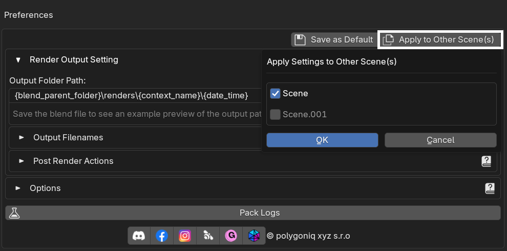 apply to other scenes button
