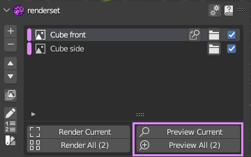 render preview buttons