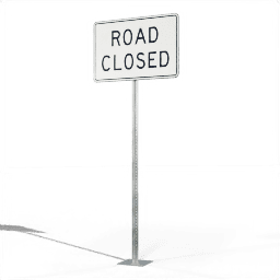 USA Regulation Road Closed