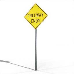 USA Warning Freeway Ends