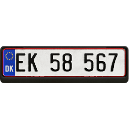 Plate EU Denmark