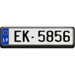 Plate EU Latvia