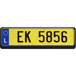 Plate EU Luxembourg