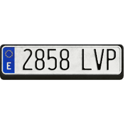 Plate EU Spain