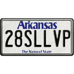 Plate USA Arkansas