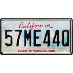 Plate USA California