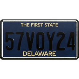 Plate USA Delaware