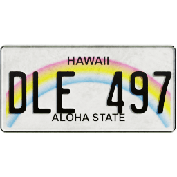 Plate USA Hawaii