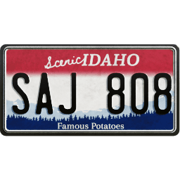 Plate USA Idaho