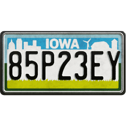 Plate USA Iowa