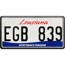 Plate USA Louisiana