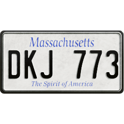 Plate USA Massachusetts