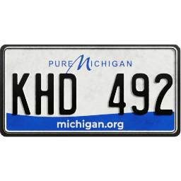 Plate USA Michigan