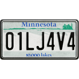 Plate USA Minnesota