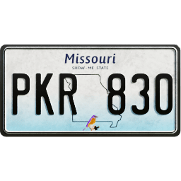 Plate USA Missouri