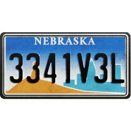 Plate USA Nebraska