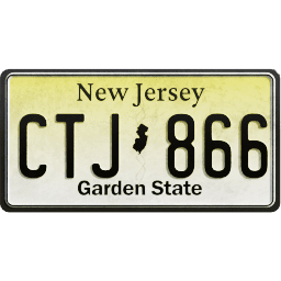 Plate USA New Jersey