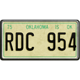 Plate USA Oklahoma